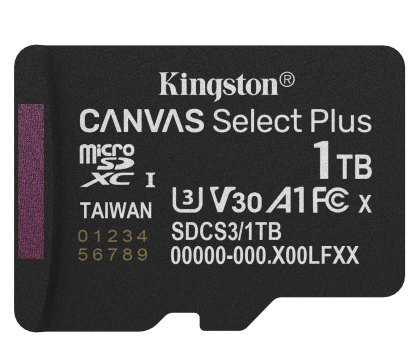 Karta pamięci microSD Kingston 1TB microSDXC Canvas Select Plus Gen3
